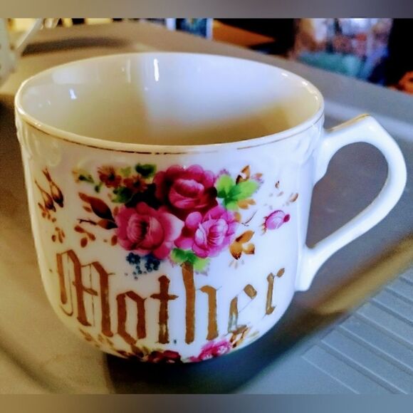 JAPAN MUGS MOTHER AND FATHER PORCELAIN LARGE - Picture 5 of 10